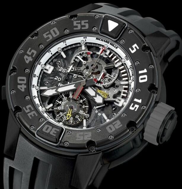 Replica Richard Mille RM 025 Tourbillon Chronograph Diver Black watch